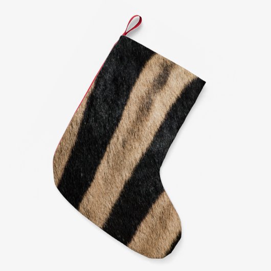 ZEBRA TIERDRUCKSTRIPE KLEINER WEIHNACHTSSTRUMPF (Vorderansicht (hängend))