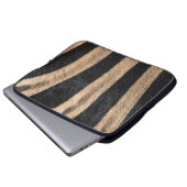 ZEBRA TIERDRUCKSTRIPE LAPTOPSCHUTZHÜLLE (Vorne Knopf)