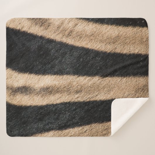 ZEBRA TIERDRUCKSTRIPE SHERPADECKE (Vorderseite (Horizontal))