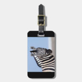 Zebra-Tierfotografie Afrika Safari-Tier Gepäckanhänger (Vorderseite vertikal)