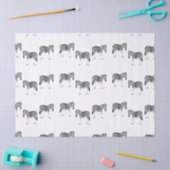 Zebra-Tiermuster auf Weiß Seidenpapier (Basteln)