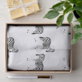 Zebra-Tiermuster auf Weiß Seidenpapier (Geschenk)