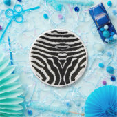 Zebra-Tiermuster-Herz Valentinstag Pappteller (Party)