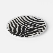 Zebra-Tiermuster-Herz Valentinstag Pappteller (Schrägansicht)