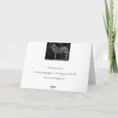 Zebra-Tiger-Gruß-Karte Karte (Rückseite)