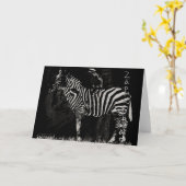 Zebra-Tiger-Gruß-Karte Karte (Gelbe Blume)