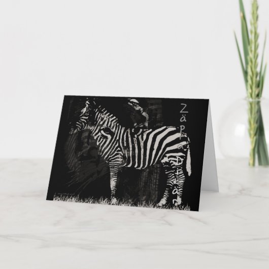 Zebra-Tiger-Gruß-Karte Karte (Vorderseite)