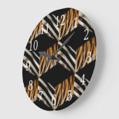 Zebra & Tiger Round Clock Große Wanduhr (Winkel)