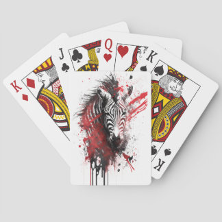 Zebra-Tintenzeichnung Spielkarten