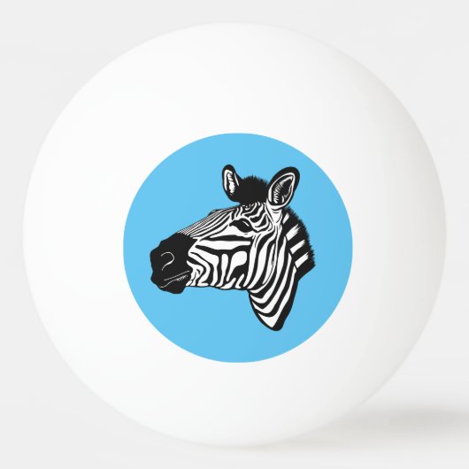 Zebra Tischtennisball (Vorderseite)