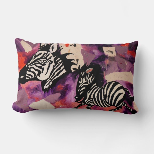 Zebra-Träume Lendenkissen (Vorderseite)