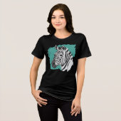 Zebra Tri-Blend Shirt (Vorderseite voll)