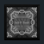 Zebra Tribal Lace Wedding Anniversary Geschenkboxe Geschenkbox<br><div class="desc">Einzigartiges und stilvolles Design inspiriert in Schwarz-weiß-silbergrauem Design - exquisite und elegante Brauerei, Jubiläum oder Verlobung. Personalisieren Sie sich mit Namen, Jubiläumsdatum und Monogramm oder Zahlen - gemacht in eine wunderbare hölzerne Geschenkboxen, um Schmuckstücke behalten, Schmuckkästchen für Ihre speziellen Kuchen. Ein wunderbares Geschenk - füllen Sie die Schachtel mit Mementos,...</div>