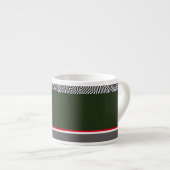 Zebra Trim Forest Green Espressotasse (Vorderseite Rechts)
