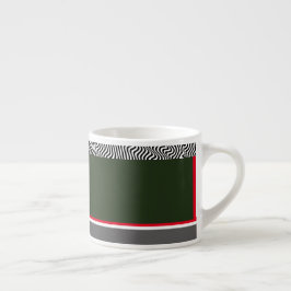 Zebra Trim Forest Green Espressotasse