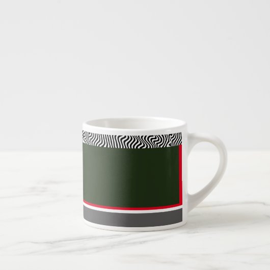 Zebra Trim Forest Green Espressotasse (Rechts)