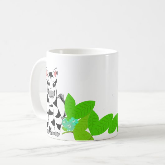 Zebra Tropical Kaffeetasse (Vorderseite Links)