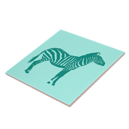 Zebra - Türkis und Aqua Fliese (Seite)