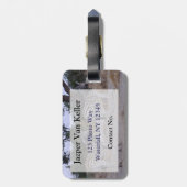 Zebra Twins Double Take Foto Gepäckanhänger (Rückseite vertikal)