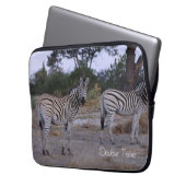 Zebra Twins Double Take Foto Laptopschutzhülle (Vorderseite Links)