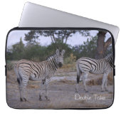 Zebra Twins Double Take Foto Laptopschutzhülle (Vorderseite)