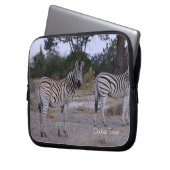 Zebra Twins Double Take Foto Laptopschutzhülle (Vorderseite Links)