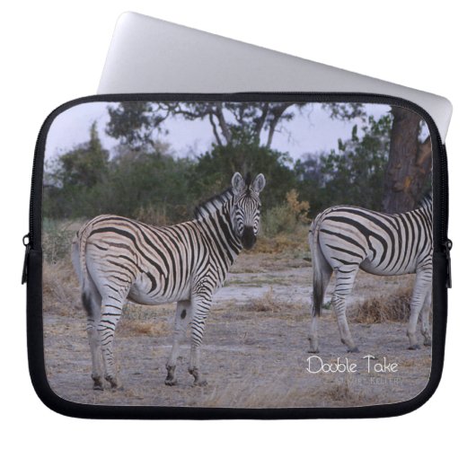 Zebra Twins Double Take Foto Laptopschutzhülle (Vorderseite)