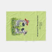 Zebra Twins in freier Wildbahn und Personalisierte Fleecedecke (Vorderseite (Horizontal))
