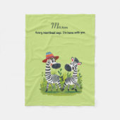 Zebra Twins in freier Wildbahn und Personalisierte Fleecedecke (Vorderseite)