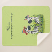 Zebra Twins in freier Wildbahn und Personalisierte Sherpadecke (Vorderseite (Horizontal))