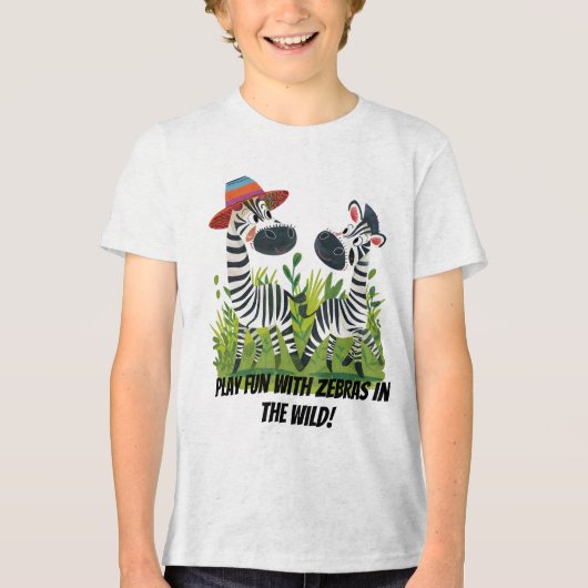 Zebra Twins in freier Wildbahn und Personalisierte Tri-Blend Shirt (Vorderseite)