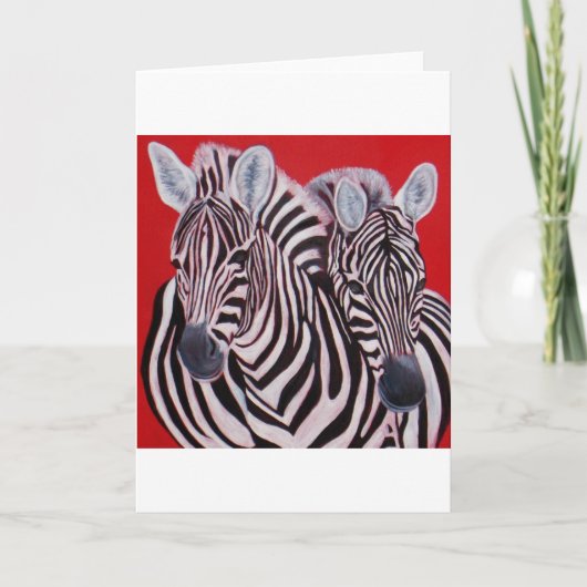 Zebra Twins Karte (Vorderseite)