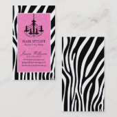 Zebra u. Leuchter Visitenkarte (Vorne/Hinten)