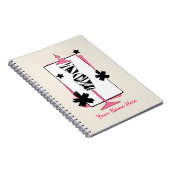 Zebra-u. Rosa-Kleiderform-Mannequin-Notizbuch Notizblock (Rechte Seite)