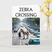 Zebra überquert die Straße Karte (Gelbe Blume)