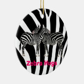 Zebra-Umarmungen Keramik Ornament (Rechts)
