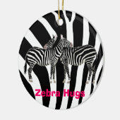 Zebra-Umarmungen Keramik Ornament (Links)