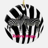 Zebra-Umarmungen Keramik Ornament (Hinten)