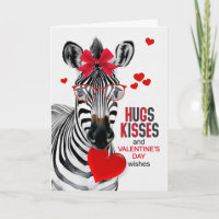 Zebra Umarmungen und Küsse Valentinstag