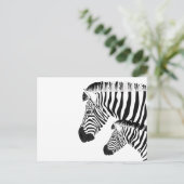 Zebra und Baby Postkarte (Stehend Vorderseite)