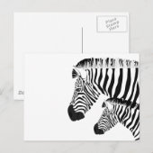 Zebra und Baby Postkarte (Vorne/Hinten)