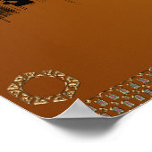 Zebra und Baobab Tree Poster (Ecke)