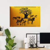 Zebra und Baobab Tree Poster (Heimbüro)