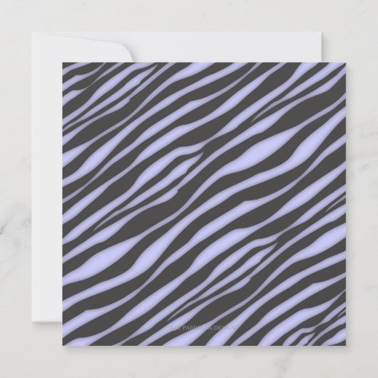 Zebra und Diamonds Sweet 16 Elegance Einladung (Rückseite)