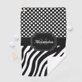 Zebra und Dots Golfhandtuch (Insitu)