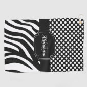 Zebra und Dots Golfhandtuch (Horizontal)