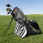 Zebra und Dots Golfhandtuch (Gras)