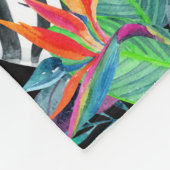 Zebra- und Exotic-Blume-Muster Fleecedecke (Ecke)