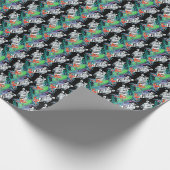 Zebra- und Exotic-Blume-Muster Geschenkpapier (Ecke)