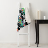 Zebra- und Exotic-Blume-Muster Sherpadecke (Beispiel)